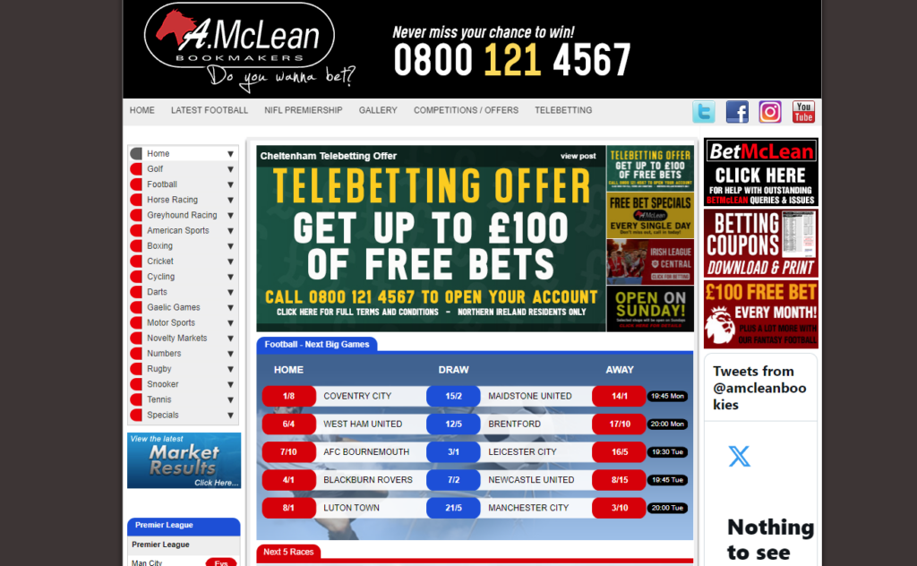 A McLean Bookmakers Review